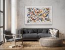 "Flying" 140X100 CM | Oil And Acrylic Painting in Paintings by Shirly Maimom Art. Item composed of canvas compatible with contemporary and art deco style