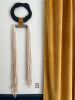 Black and Gold Pendants | Tapestry in Wall Hangings by HILO Fiber Art. Item composed of cotton & fiber