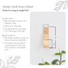 Small Leather Snap Wall Strap [Round End] | Hook in Hardware by Keyaiira | leather + fiber | Artist Studio in Santa Rosa. Item made of fabric & leather