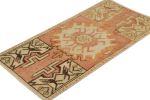 Vintage Turkish Rug in Pink and Cream with Geometric | Area Rug in Rugs by Rug and Kilim