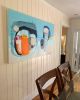 Abstract Painting | Oil And Acrylic Painting in Paintings by Claire Desjardins. Item made of canvas with synthetic