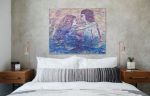 Mar de te quiero, mar de amor | Oil And Acrylic Painting in Paintings by Elena Parau. Item made of canvas works with country & farmhouse & eclectic & maximalism style