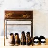 Brass Stand for luxury Leather Boxes (L-11 series) | Side Table in Tables by Lawrence & Scott. Item made of wood with leather