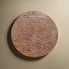 Copper Round Wall Art | Oil And Acrylic Painting in Paintings by Berezart. Item made of canvas works with minimalism & contemporary style