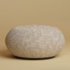 Smoked Oak Pouf - KUNA by Lebanto | Pillows by Lebanto. Item made of oak wood with fabric works with minimalism & contemporary style