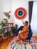Circular weaving | Tapestry in Wall Hangings by Nova Mercury Design. Item composed of metal and fiber