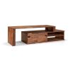 Zuma solid walnut modern tv console | Media Console in Storage by Modwerks Furniture Design. Item composed of walnut in minimalism or modern style
