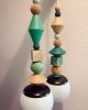 Celesté Pendant Geometric Wooden Beaded Modern Unique Boho | Pendants by Sand+Suede. Item made of wood with cotton