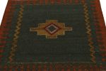 1950s Vintage Sofreh Kilim rug in Green-Blue with Gold | Area Rug in Rugs by Rug and Kilim