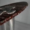 Marble & Steel Console Table — Reverie, Nitush Aroosh | Tables by Nitush Aroosh. Item composed of steel & marble compatible with contemporary and eclectic & maximalism style