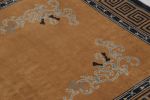 Rug & Kilim’s Chinese Art Deco Rug, Brown with Greek Key | Area Rug in Rugs by Rug and Kilim