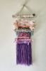 Phlox Flowers | Tapestry in Wall Hangings by PEGGY OBERLIN/Bohograndmapeg/Story Tale Weaving. Item composed of birch wood and cotton in boho or contemporary style