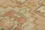 Vintage Turkish Rug in Pink and Cream with Geometric | Area Rug in Rugs by Rug and Kilim