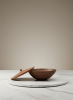 Closed‑Form Pearwood Lidded Vessel – Hand‑Turned | Decorative Bowl in Decorative Objects by Holzkunst Samuel Meisinger. Item composed of wood in minimalism or art deco style