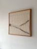 Kintsugi 001 | Handwoven tapestry in oak frame | Wall Hangings by Ana Salazar Atelier. Item composed of oak wood and cotton in minimalism or contemporary style