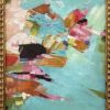 Blue "Petals" Oil Painting in Vintage Frame | Oil And Acrylic Painting in Paintings by Suzanne Nicoll Studio. Item composed of wood in boho or contemporary style