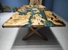 Olivee Epoxy Resin Dİning Table, Epoxy Coffee Table | Dining Table in Tables by LuxuryEpoxyFurniture. Item made of wood with synthetic