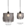 "Lanny" Steel Wire Mesh Pendant Light  11" h x 14" w | Sculptures by Anne Lindsay Studio. Item made of steel works with contemporary & industrial style