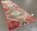 Vintage Turkish Rug Pair  | 2.10 x 10.5 | Area Rug in Rugs by Wool and Rug. Item made of wool works with boho & country & farmhouse style