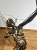 Diana god Bust all hand made in Europe | Furniture by ultimate European. Item made of metal works with mid century modern & country & farmhouse style