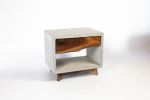 Dwarf | Nightstand in Storage by Curly Woods. Item composed of oak wood & concrete compatible with mid century modern and industrial style