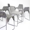 Merkled Net Wrap Chair - Counter Height | Bar Stool in Chairs by Merkled Studio. Item composed of fabric and steel