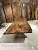 Special Ultra Black and White Epoxy Table - In Stock | Dining Table in Tables by Gül Natural Furniture. Item made of walnut with synthetic works with minimalism & asian style