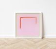 Magenta Arch Bright Minimalist Square Art Print | Prints by Emily Keating Snyder. Item made of paper compatible with boho and minimalism style