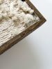 Woven wall art frame (Beach Cliff 007) | Tapestry in Wall Hangings by Elle Collins. Item composed of oak wood and cotton in minimalism or mid century modern style