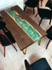 Epoxy Dining Table, Epoxy Resin Table, Epoxy Wood Table | Tables by Innovative Home Decors. Item composed of wood compatible with country & farmhouse and art deco style