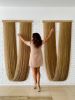 Wabi Sabi-Maree Honey | Tapestry in Wall Hangings by Olivia Fiber Art. Item made of wood & wool compatible with boho and minimalism style