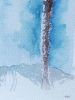 Dueling Palms | Watercolor Painting in Paintings by Catherine Twomey. Item composed of paper in mid century modern or contemporary style