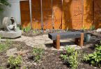 Shou sugi ban cedar notched timber bench | Benches & Ottomans by RealSimpleWood LLC