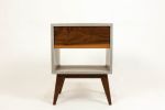 The Straight Tall Dwarf | Nightstand in Storage by Curly Woods. Item made of oak wood with concrete works with industrial style