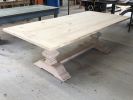 Trestle base pine dining table | Tables by Peach State Sawyer Services