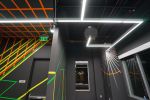 Neon Game Room | Paneling in Wall Treatments by ANTLRE - Hannah Sitzer | Google Java in Sunnyvale. Item made of synthetic