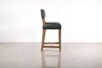 Bruno Stool by Costantini in Argentine Rosewood and Leather | Counter Stool in Chairs by Costantini Design. Item composed of wood and leather