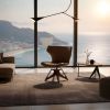 Aurora Leather Armchair with Solid Walnut Wood Base | Chairs by GREYGE. Item made of walnut with cotton works with contemporary & modern style
