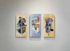 Chaos Theory Triptych | Mixed Media by Glen Gauthier. Item composed of wood and paper
