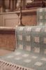 Handwoven Woolen Green & White Runner Rug | Rugs by Evergreen Carpets. Item composed of wool in boho or minimalism style
