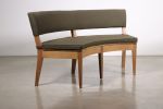 Outdoor Booth Seating in Argentine Rosewood by Costantini | Sectional in Couches & Sofas by Costantini Design. Item composed of wood and fabric