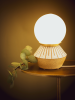 Short Globe Lamp | Table Lamp in Lamps by Sauvé Ceramics. Item made of brass & ceramic compatible with boho and mid century modern style