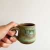 Espresso Cup-Lichen | Drinkware by Keyes Pottery. Item made of stoneware