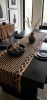 Iskonawa Heritage Mural: Ancestral hand-painted Masterpiece | Table Runner in Linens & Bedding by Sacred Andes Atelier. Item composed of cotton and fiber in minimalism or modern style