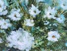 White Peonies - Large Floral Painting on Canvas | Oil And Acrylic Painting in Paintings by Filomena Booth Fine Art. Item made of canvas compatible with contemporary and country & farmhouse style