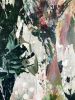 'Statue In The Garden' Original Painting | 36" x 36" | Mixed Media by Jessalin Beutler. Item composed of canvas & paper compatible with contemporary style