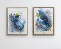 Light Wave IV and V | Paintings by Kristen Pobatschnig | Hale Family Center for Families | Boston Children's Hospital in Boston