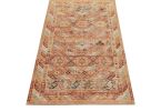 Distressed runner in Orange, Gold & Red Tribal pattern | Area Rug in Rugs by Rug and Kilim