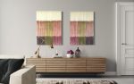 GELATI - Set of 2 Pastel Dyed Wall Tapestries | Macrame Wall Hanging in Wall Hangings by Wallflowers Hanging Art. Item made of oak wood & wool compatible with boho and contemporary style