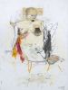 Untitled Figure Study | Mixed Media by Ethan Newman. Item composed of paper and synthetic in boho or minimalism style